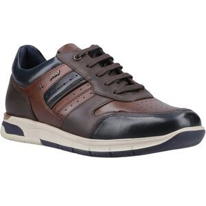 POD Mens Arrow Leather Sneakers / Navy/Tan